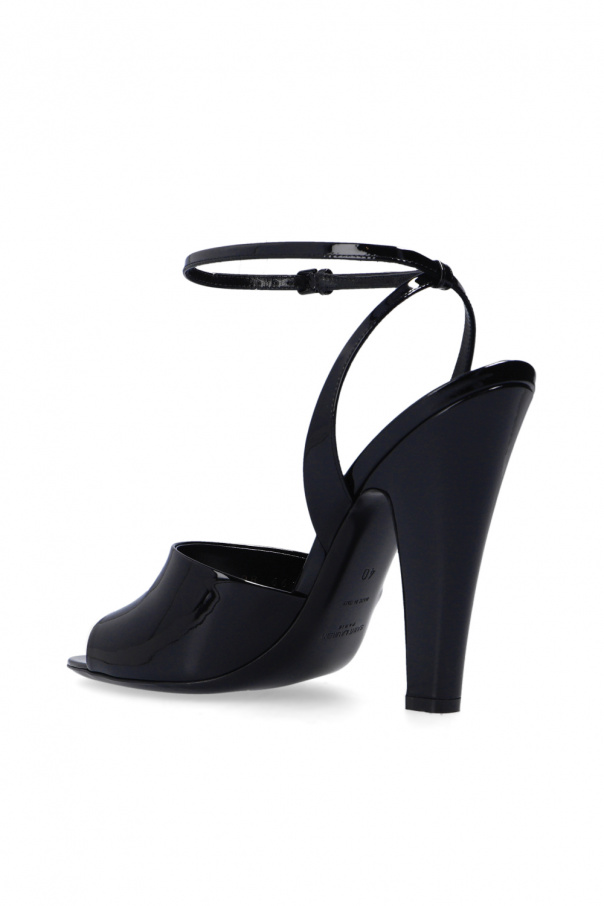 Saint laurent edie peep best sale toe sandal